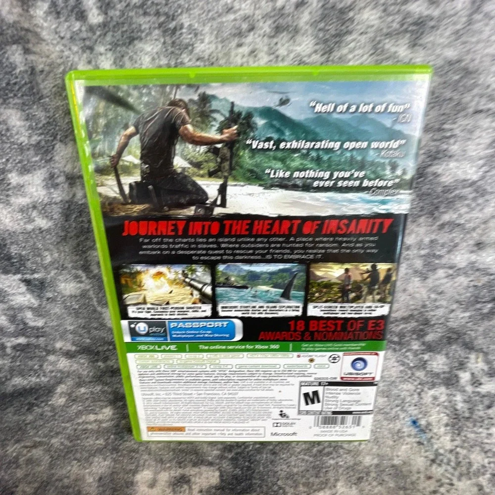 Far Cry 3 Xbox 360 Game Ubisoft Action Shooter Open World NTSC Tested